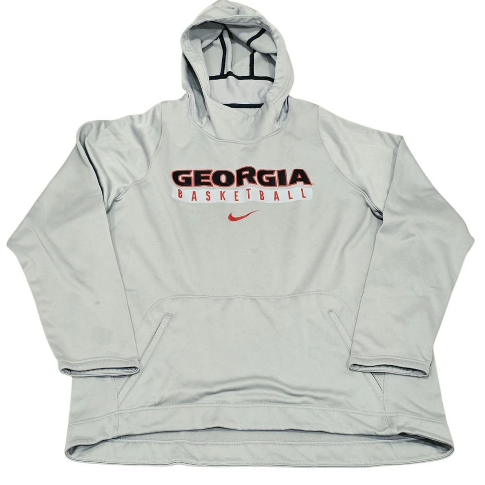 Nike Georgia Bulldogs Basketball Therma-FIT Hoodie Men's XL Gray UGA NCAA